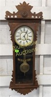 Regulator clock w/key & pendulum-