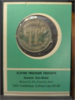 Franklin mint solid Franklinium proof like coin