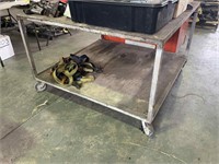 2 TIER WORKSHOP TROLLEY.