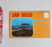 vintage 70s san diego california postcard booklet