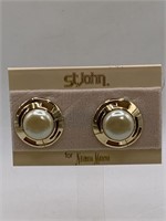 NEW ST. JOHN CLIP ON EARRINGS