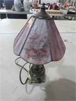LEADED STAIN GLASS DESK LAMP
