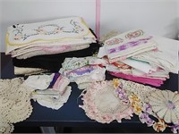 Embroidered pillowcases, linens, tablecothes