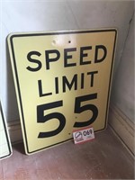 ROAD SIGN:  SPEED LIMIT 45 MPH 36" X 30" NO RUST
