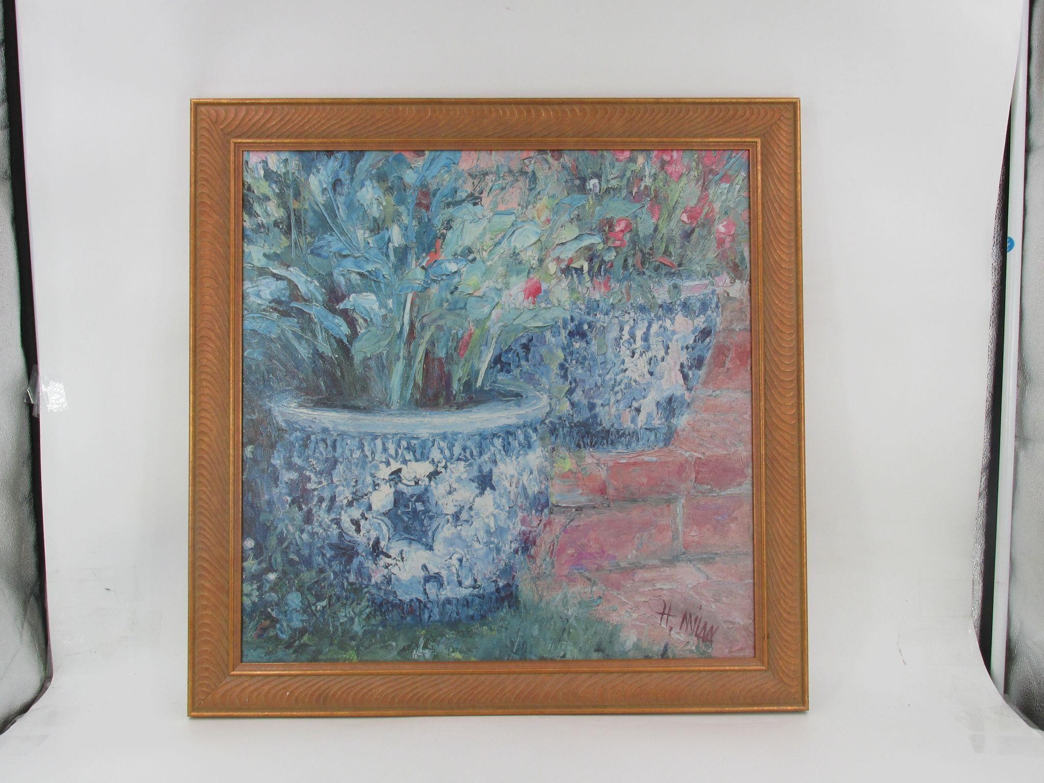 Henrietta Milan 29.5" X 29.5" Framed Oil Painting