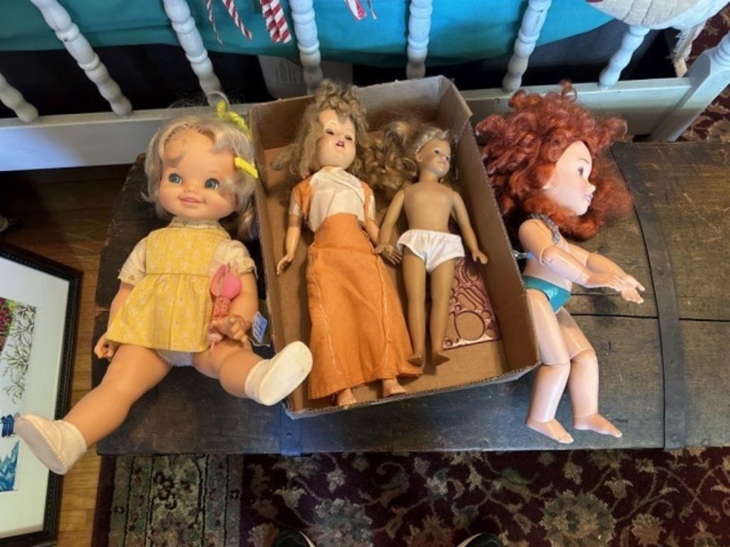 Four Vintage Dolls