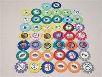 44 Foreign Roulette Casino Chips