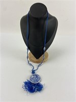 Blue/ White Porcelain Koi Fish Necklace / Charm