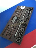 Tap and Die set in wood box,   USA made