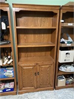 Wooden Bookcase w/ Closed Storage