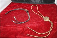 2) BOLO TIES-HORSE SHOE AND ARROWHEAD