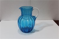 A Teal Glass Small Pitcher