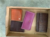 box lot of wallets and purses Tommy Hilfiger etc