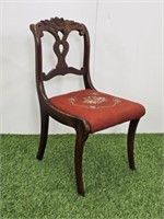 NEEDLEPOINT SEAT CHAIR