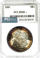 1885 Morgan Silver Dollar MS-65 + Obv. Toning