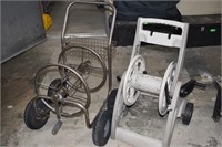 Two Hose Reels. Metal One Has Issues with Wheels