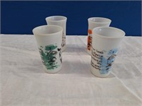 Four Vintage Children Glasses