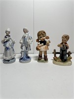 4 small figurines