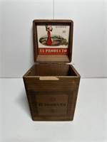 Wood dovetail cigar box