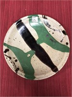 Art pottery platter 12.5”d