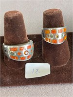 Sterling His and Hers Rings Size 10 and 6