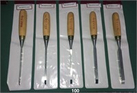 Set of 5 ROBERT SORBY SASH MORTISE CHISELS