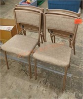 Vintage set of four folding chairs