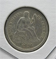 1876-S Seated Dime. Great Shape.