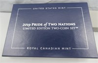 2019 Pride of Two Nations Set. (2) Coin Set. OGP.