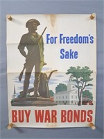 Authentic 1943 Us Gov't War Bonds Poster