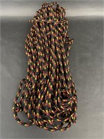 Black, Red, and Yellow Paracord Rope