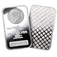 One Ounce: Morgan Dollar .999 Fine Silver Bar