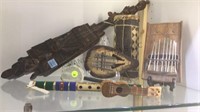 ASSORTMENT OF TRIBAL MUSICAL INSTRUMENTS