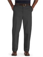 Mens Oak Hill Waist-relaxer Flat-front Pants 58x30