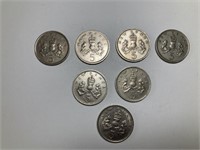 Lot of 5 Pence Coins, Multi Years