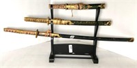 Decorative Swords in Sheaths on Stand