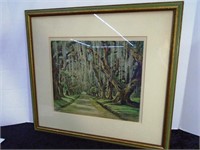 Avenue of Oaks, Boone Hall, SC Signed Art Print