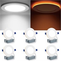 Meconard 6 Pack 4 Inch 5CCT LED Recessed Lighting