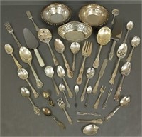 Group of sterling silver & silverplate items - 6
