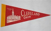 Vintage Cleveland Ohio Souvenir Felt Pannant