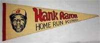 Rare Hank Aaron Atlanta Braves Felt Pennant