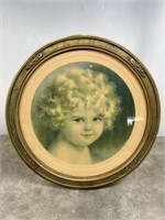 Vintage Circular framed picture "Sunbeam"