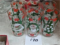 6 Christmas Glasses