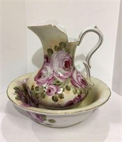 Beautiful hand painted stamped Limoges pitcher