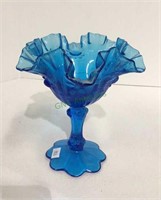 Beautiful Fenton pedestal compote with