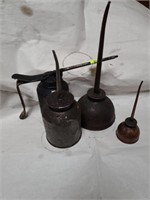 Vintage Pump Oiler Oil Cans