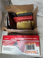 Milwaukee 3/8" Close Quarter Drill and a box of a