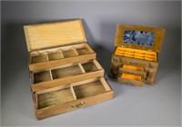 Two Pieces of Wood Jewellery Boxes (Musical)