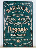 Marijuan Old Hemp No. 420 Metal Sign