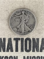 1942D Walking Liberty Half Dollar 90% Silver